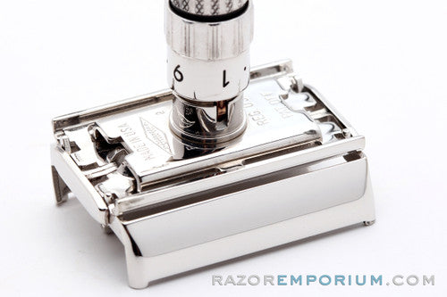 1960 Gillette Fatboy Adjustable DE Razor F2 Rhodium Revamp