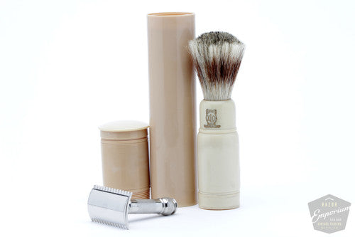 1920's Gillette Milady Decollete DE Revamp Safety Razor with Travel Case