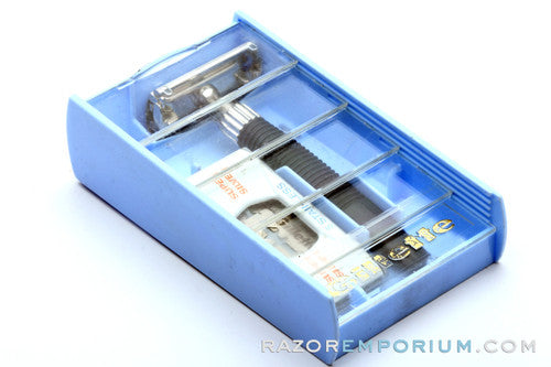 1960's British Gillette Slim Twist Double Edge Safety Razor Set - Mint