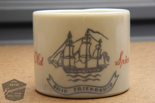 1950's Old Spice Glass Shaving Mug | Friendship