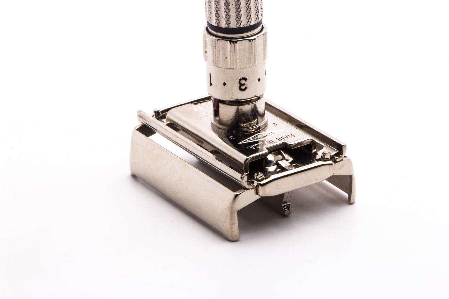 1959 E2 Gillette Fatboy Adjustable Double Edge Safety Razor | Factory Nickel Revamp