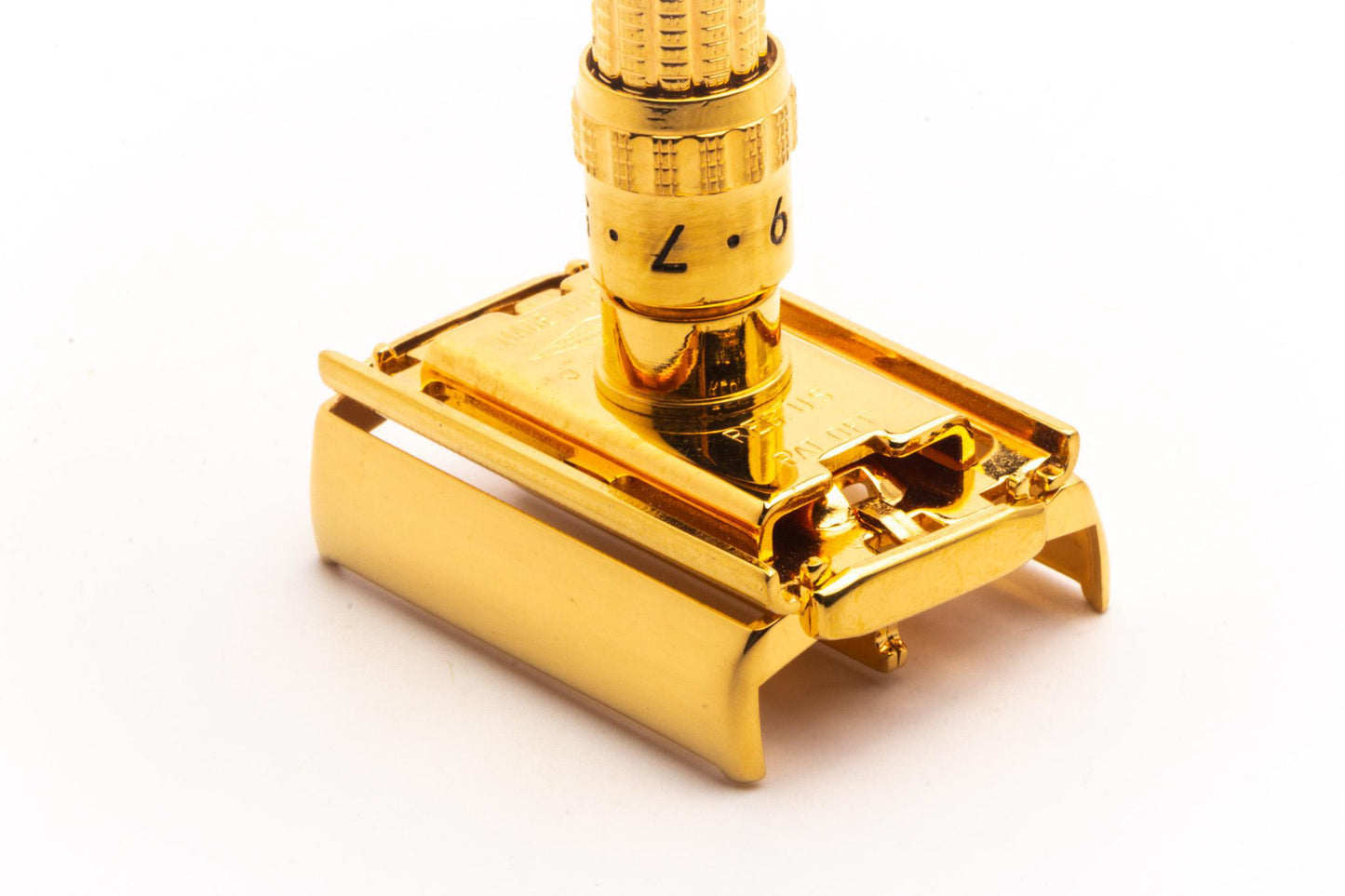 1964 J1 Gillette Slim Aristocrat Adjustable Double Edge Safety Razor | 24k Gold Revamp