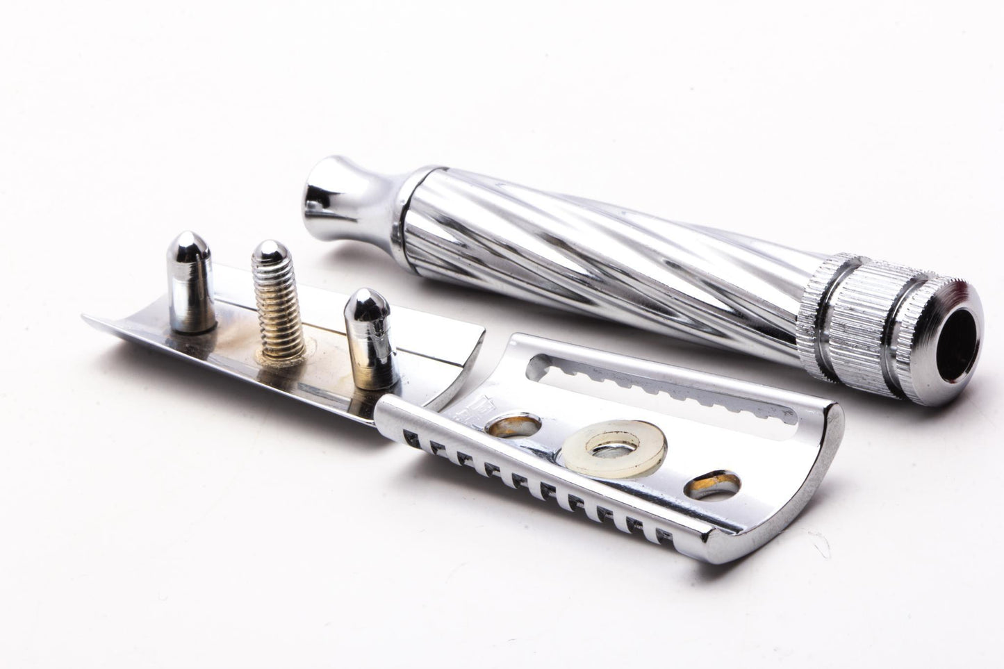 Fatip Chrome Lo Storto Slant Double Edge Safety Razor Set | Original Condition