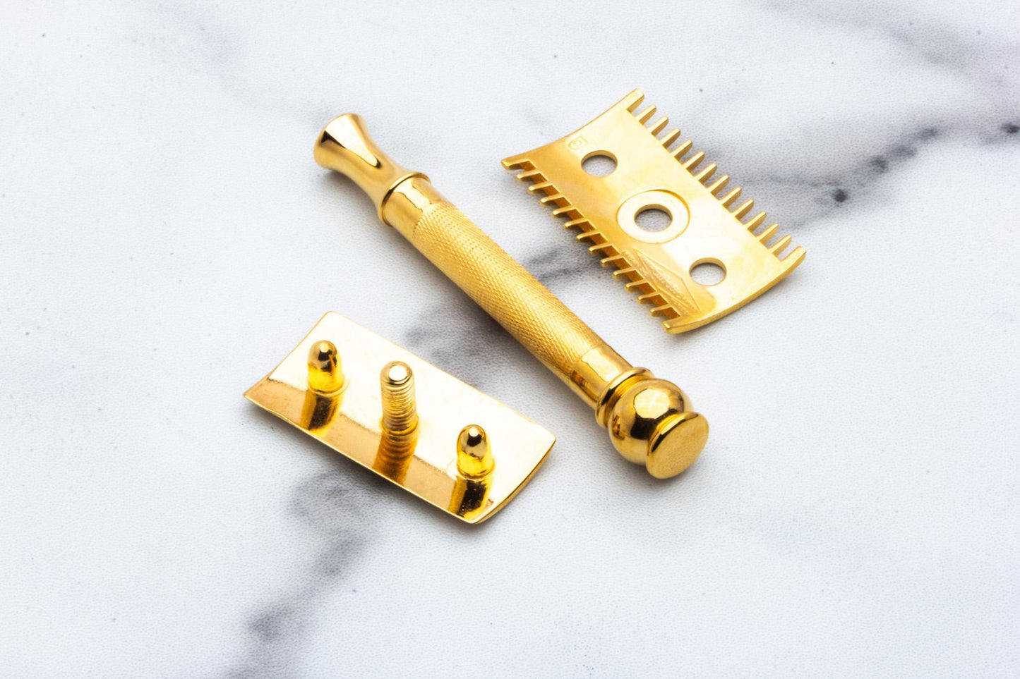 1916 Gillette Old Type Ball End Double Edge Safety Razor | 24K Gold Revamp