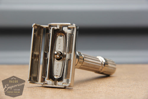 Gillette 1959 Fatboy $1.95 Adjustable DE Safety Razor E2