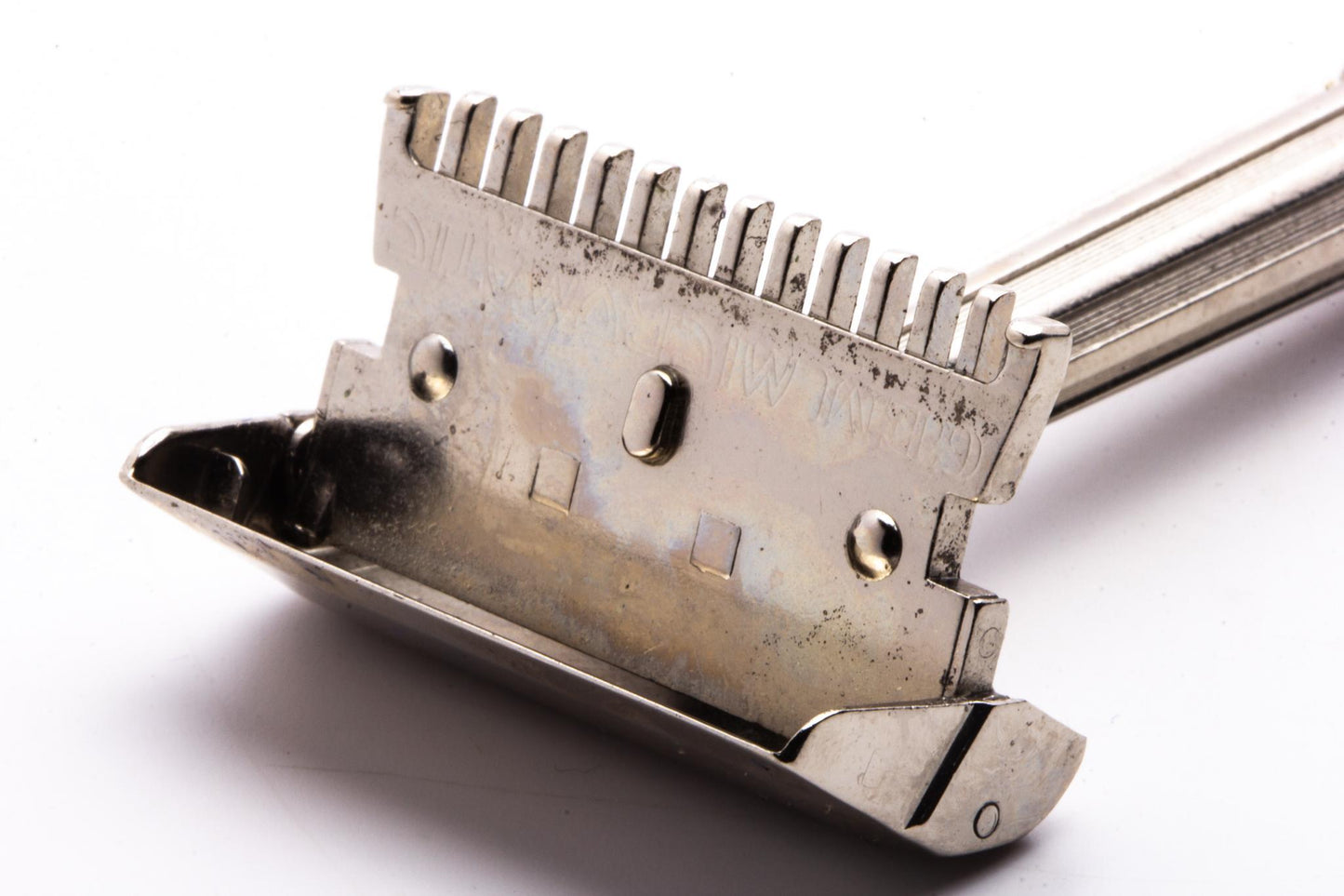 1930's Gem Micromatic Bullet Tip Single Edge Open Comb Safety Razor Set | Original Condition