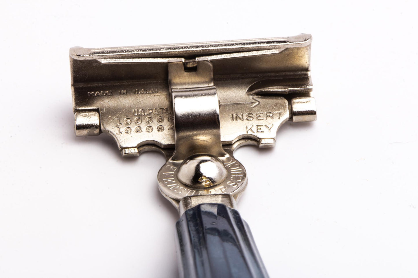 1950's Schick Eversharp Injector Razor Black Bakelite Handle | Factory Nickel Revamp
