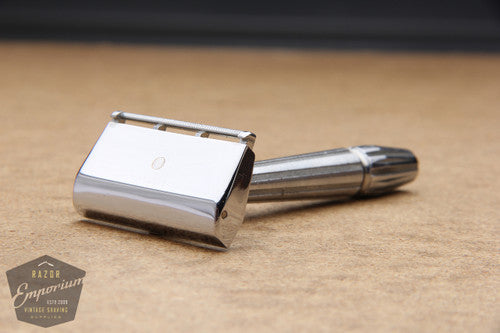 Gem 1930's Micromatic Bullet Tip TTO Single Edge Safety Razor * Nickel REVAMPED