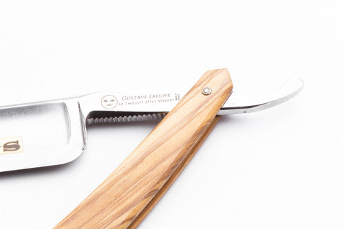 7/8" Ertan Süer Gustav LaLune Romulus Straight Razor | Olivewood Scales