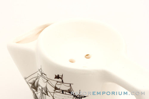 Savannah Ship Ceramic Shaving Scuttle 1819