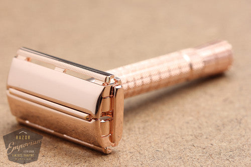 Gillette 1954 Flair Tip DE Super Speed Safety Razor Z3 * ROSE GOLD REVAMPED