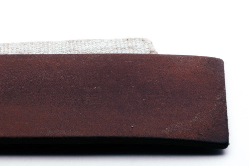 Vintage C.C.C.P Russia Shell Leather Straight Razor Strop