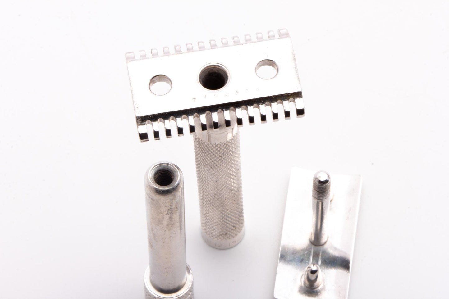 1920 Gillette Big Fellow Double Edge Safety Razor Set With Original Wooden Box | Rhodium Revamp