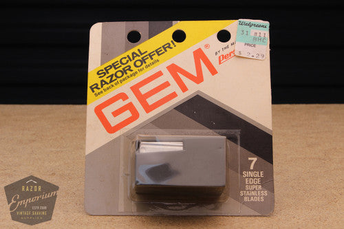 Gem Super Stainless Single Edge (7) - New Old Stock (NOS) Razor Blades