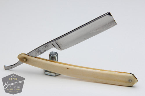 5/8" Ern No. 421 Straight Razor w/ Bone Scales Hollow | Wald - Germany