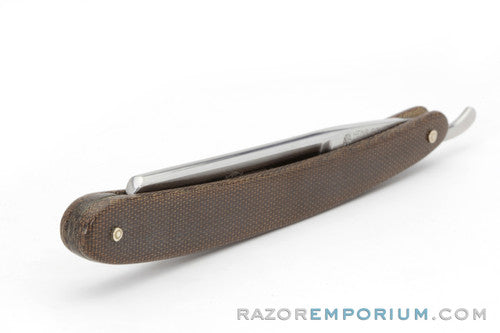 9/16" H. Boker Tree Brand Micarta Round Point Straight Razor | Shave Ready