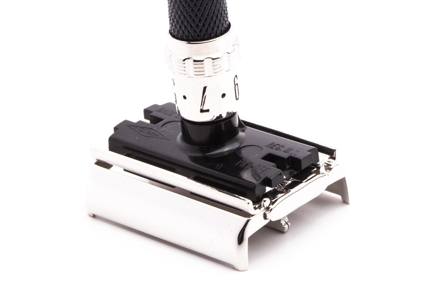 1985 F3 Gillette Super Adjustable "Black Beauty" Double Edge Safety Razor | Rhodium Revamp