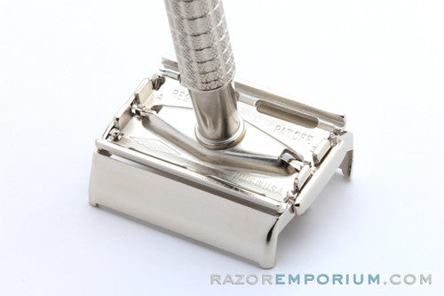 1960 Gillette Flair Tip DE Super Speed Safety Razor A3 Factory Nickel Revamp