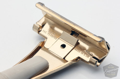 Schick 1960s Injector Razor Gold Head Cream Handle
