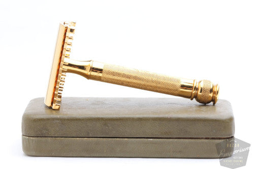 Gillette 1930s Long Comb NEW Double Edge Set * Gold Revamp