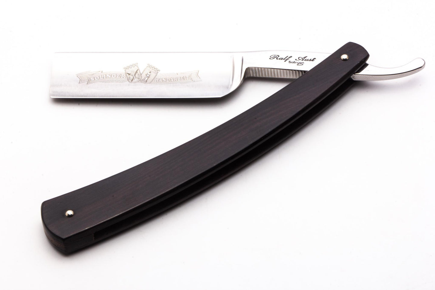 7/8" Ralf Aust American Tip Straight Razor | African Blackwood Scales