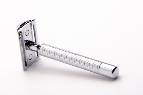 Dovo Primo Flat Bar Double Edge Safety Razor with Diamond Knurling Handle