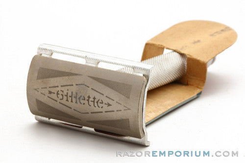 1960s Gillette Ball End Tech Razor & Blades - Made in England