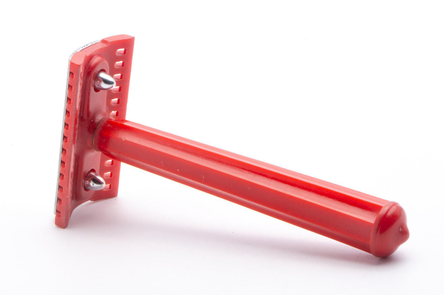 Red Bakelite with Metal Cap Double Edge Safety Razor | Original Condition