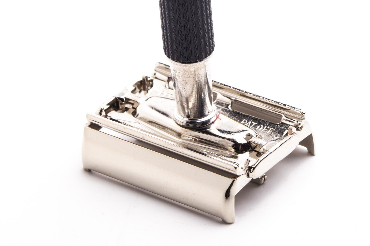 1971 R2 Gillette Black Handle Super Speed DE Safety Razor | Rhodium Revamp