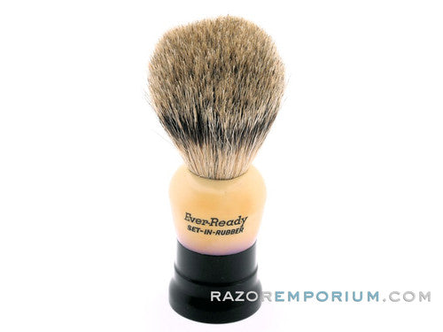 Ever-Ready 250PB Pure Badger Shaving Brush - Set in Rubber