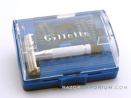 1952 X1 Gillette Black Tip Double Edge Super Speed Set