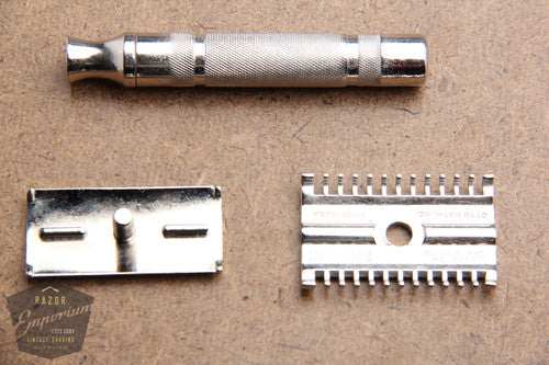 Gillette 1930's NEW DE 3 Piece Safety Razor * REVAMPED - Nickel