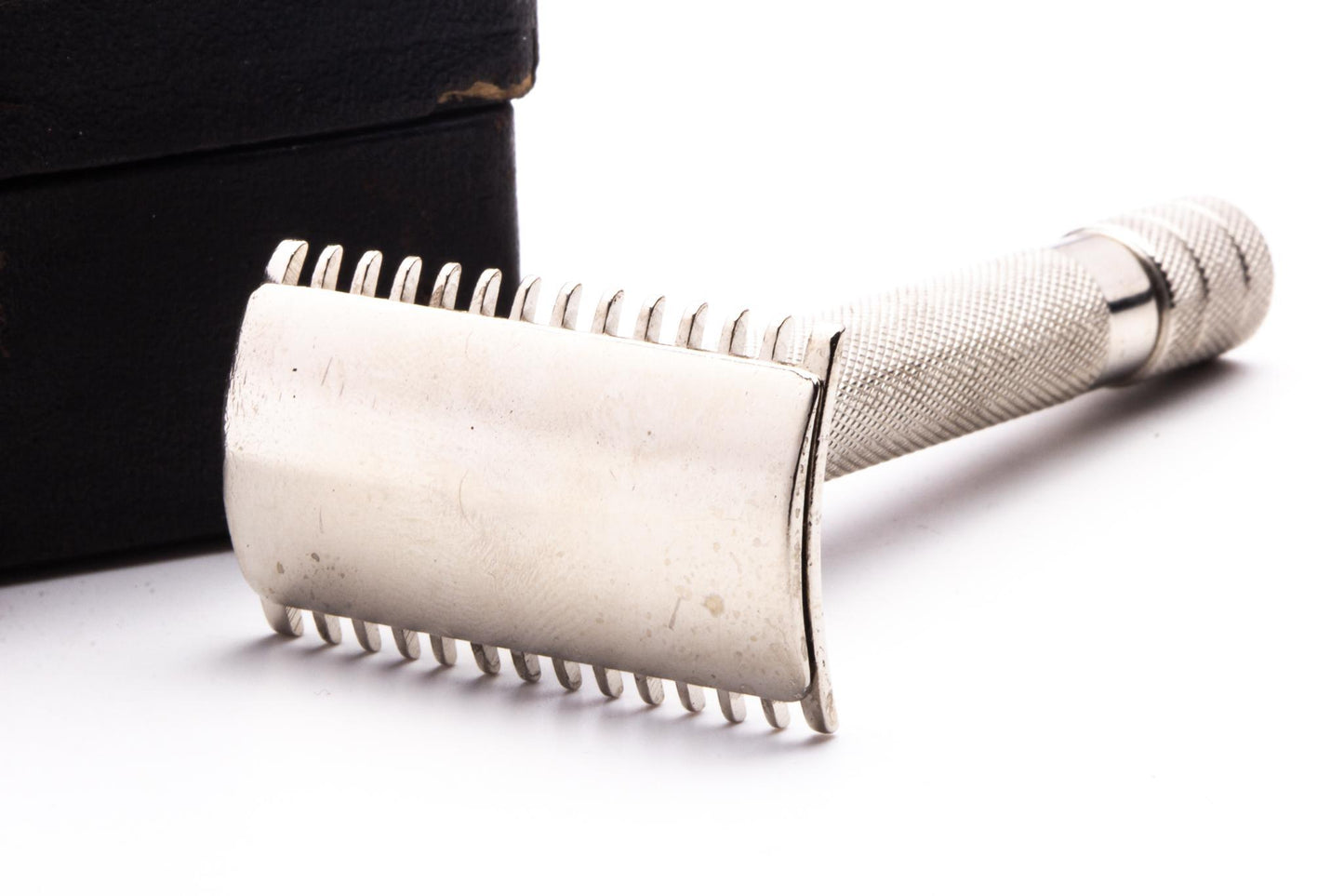 1922 Gillette Single Ring Double Edge Safety Razor Set | Factory Nickel Revamp