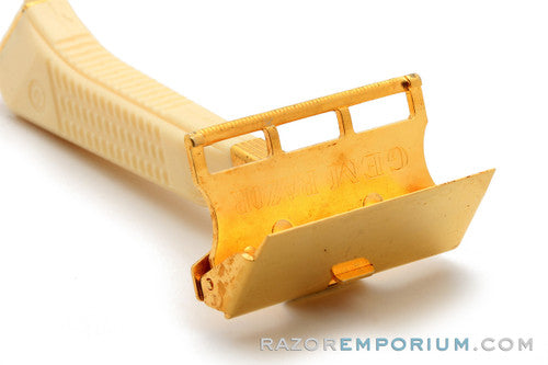 1940's GEM Featherweight Single Edge Razor Cream Bakelite Handle