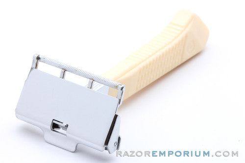 1940's Gem G-Bar Single Edge Razor w/ Cream Handle