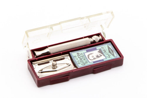 1956 Gillette Ball End Tech Safety Razor Laser Etched with Case