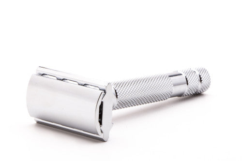 Rockwell 2C White Chrome Adjustable Double Edge Safety Razor | Used