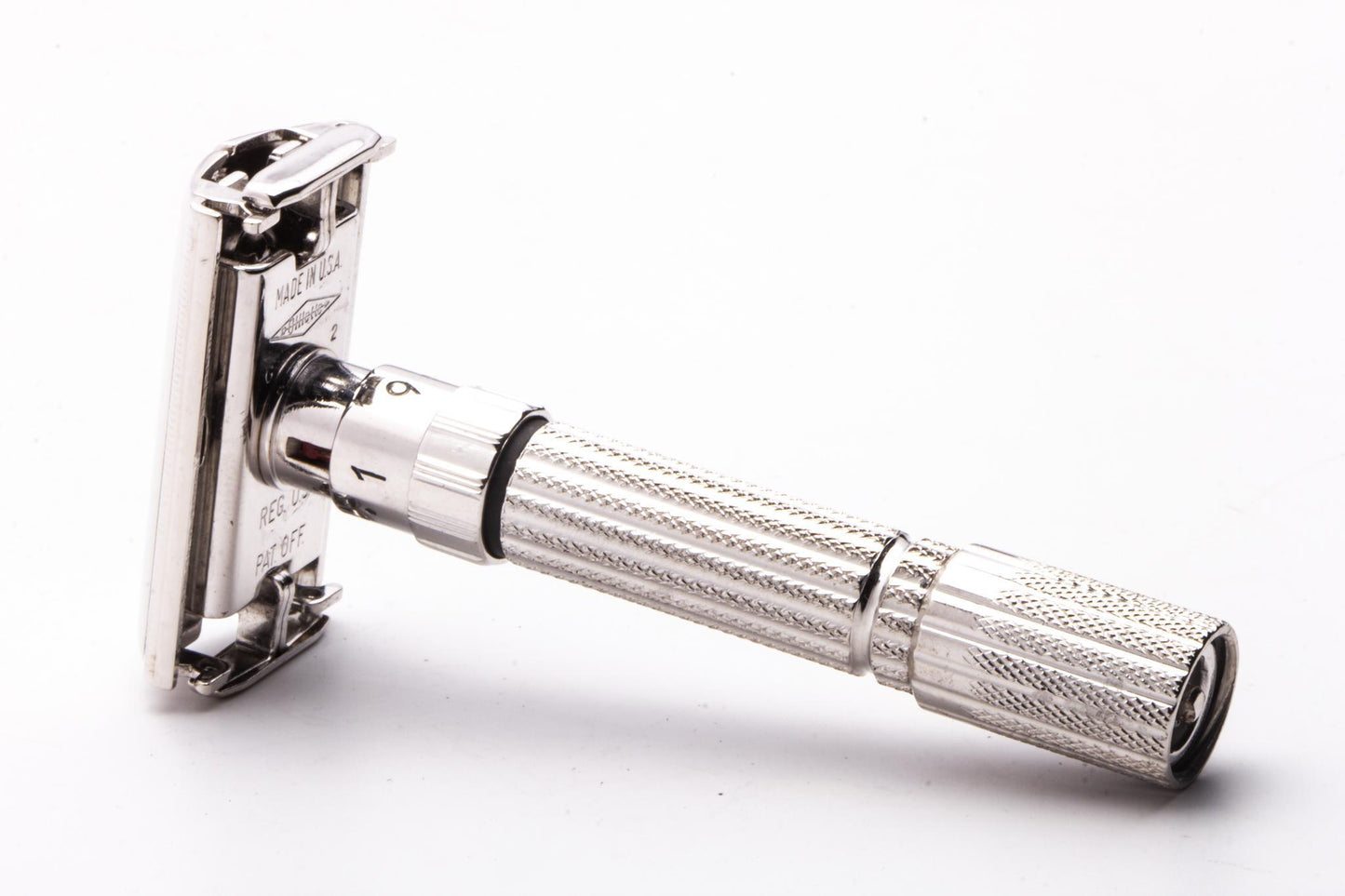 1961 G2 Gillette Fatboy Adjustable Double Edge TTO Safety Razor | Rhodium Revamp