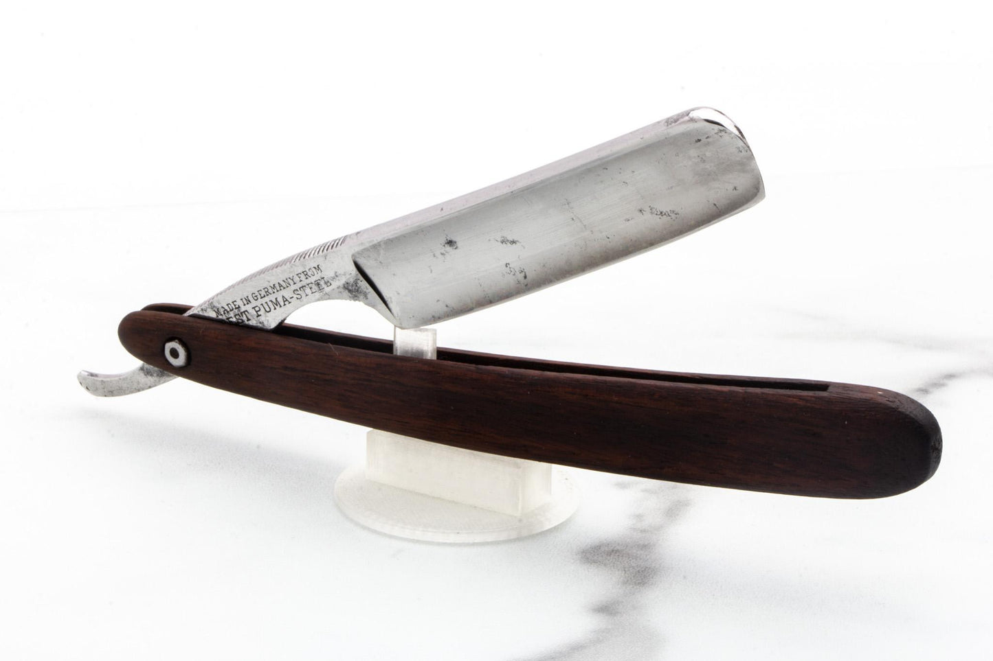 5/8" Vintage Restored Puma No52 Straight Razor with Wood Coffin