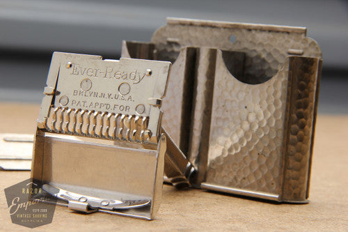 Ever-Ready 1912 Style Single Edge Safety Razor in Metal Wall Hanger