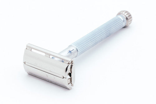 1964 Gillette J4 Blue Star Lady Gillette Double Edge Safety Razor