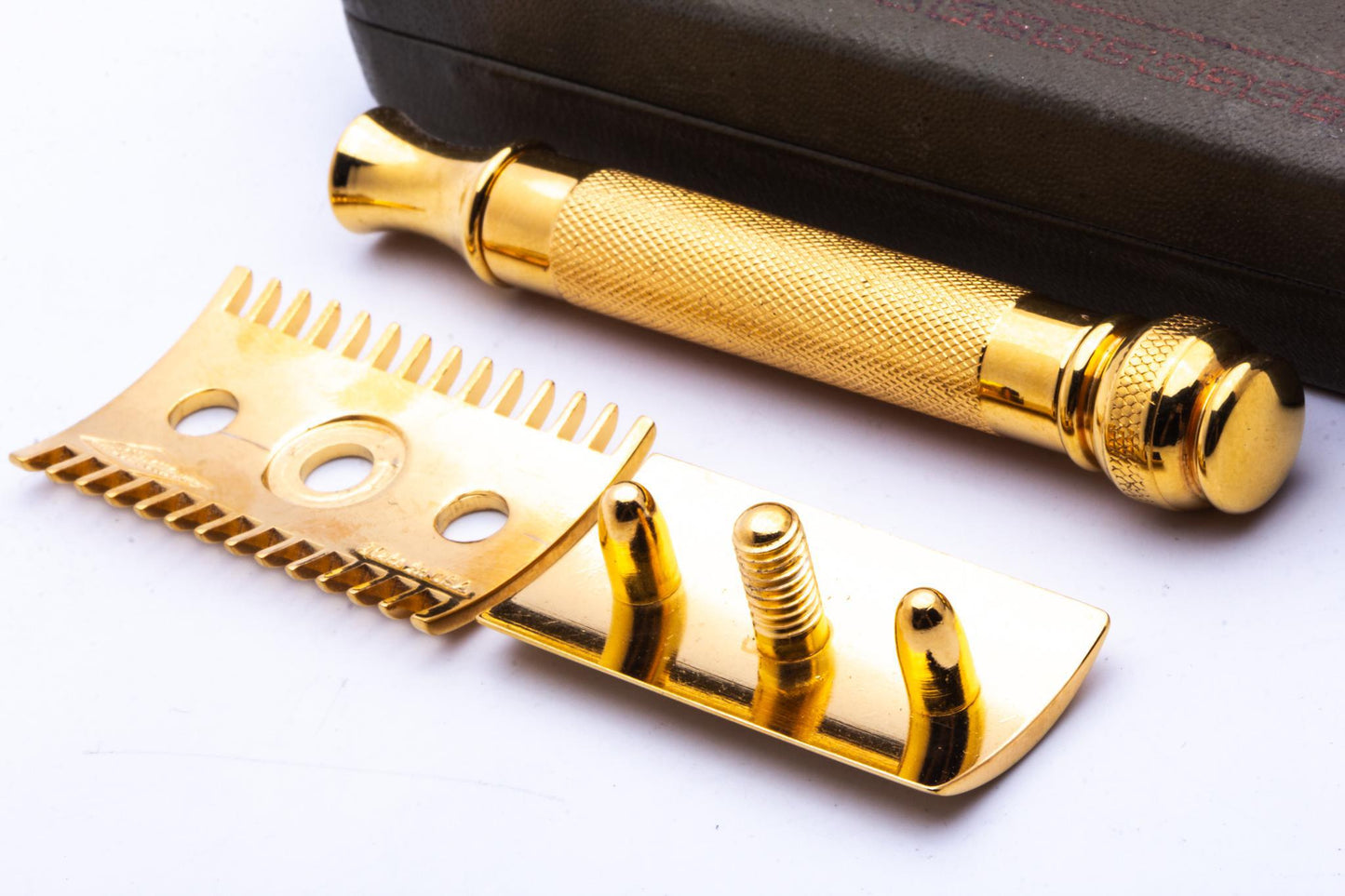 Gillette WW1 Razor With Replica Ball End Handle Set | 24k Gold Revamp