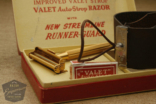 Valet Auto Strop Razor Set in Cardboard box