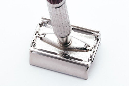 1959 E2 Gillette Red Tip Super Speed Double Edge Razor | Factory Nickel Revamp