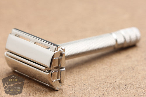 Gillette 1940's Notched Original Super Speed (DE) Safety Razor W2 - * Revamped- Nickel