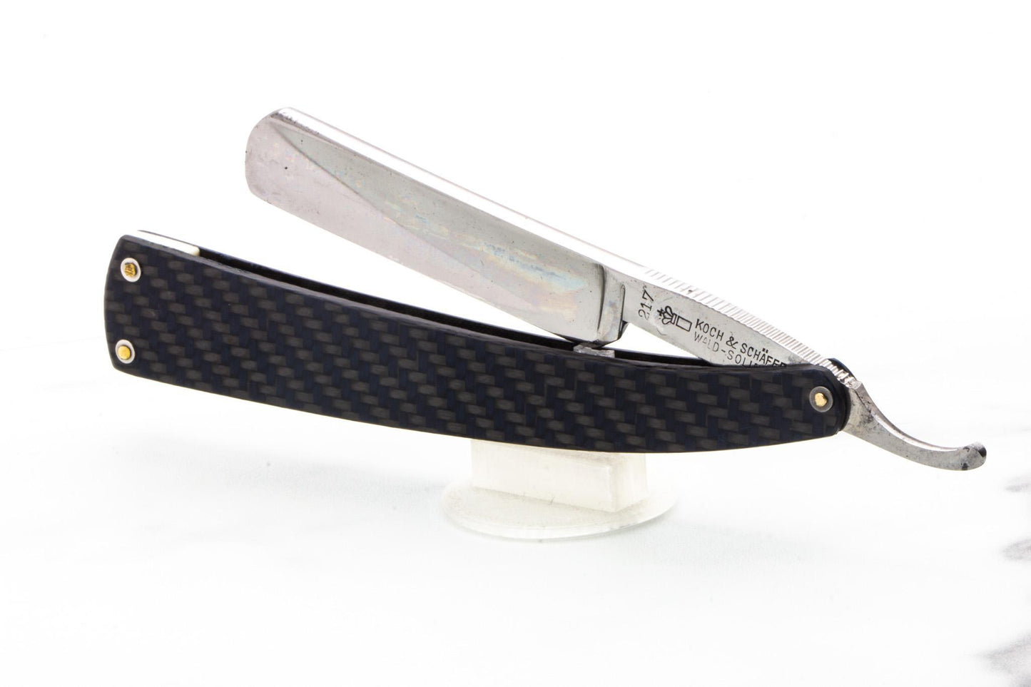6/8" Vintage Restored 217 KAMA Straight Razor with Carbon Fiber Scales