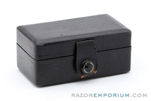 1922 Gillette Single Ring Old Type DE Razor Set in Leather Case with Blade Banks