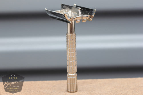 Gillette 1959 Medium Flair Tip Super Speed Safety Razor E4 * Revamped - Nickel