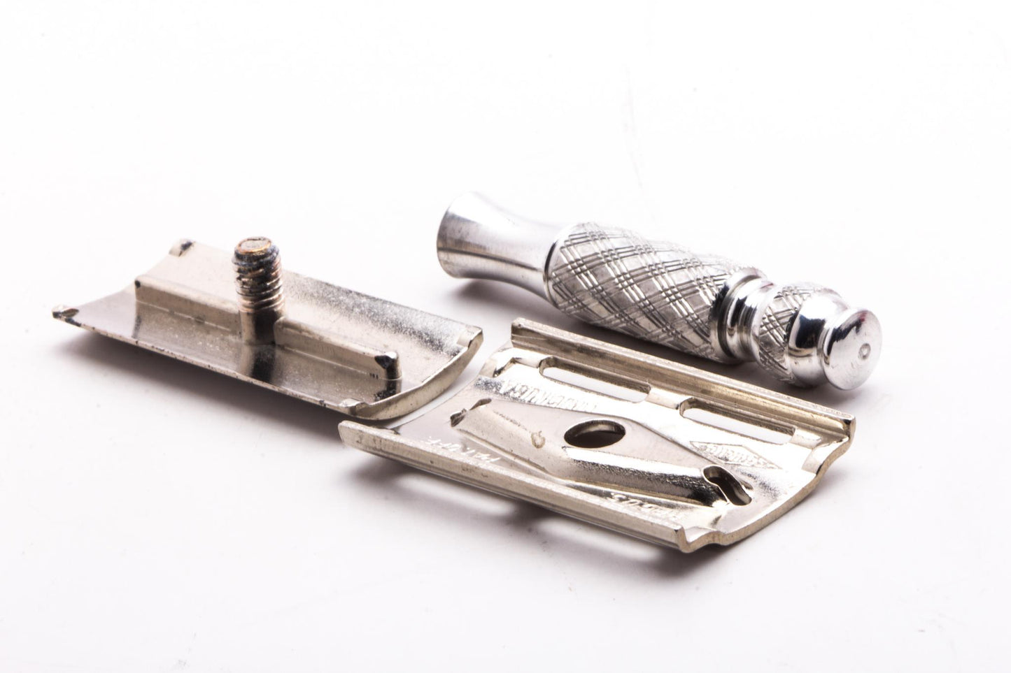 1940's Gillette Ball End Tech Spiral Handle Travel Safety Razor | Original Condition