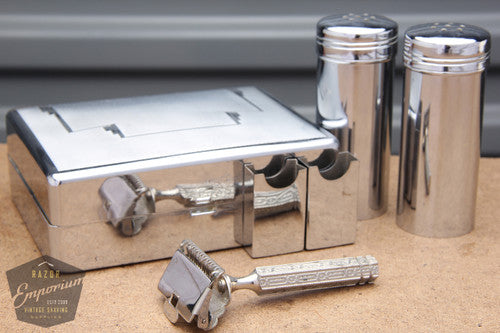 Ever-Ready 1912 Style Single Edge Safety Razor in Chrome Case